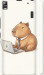 Чехол для Lenovo A7000 Funny Capybara CEO Working (Разноцветный)