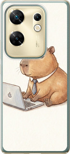 Чехол для Infinix Zero 30 4G Funny Capybara CEO Working (Разноцветный)