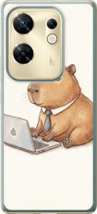 Чехол для Infinix Zero 30 4G Funny Capybara CEO Working (Разноцветный)