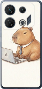 Чехол для Infinix GT 10 pro Funny Capybara CEO Working (Разноцветный)