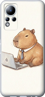 Чехол для Infinix Note 12 Funny Capybara CEO Working (Разноцветный)
