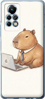Чохол для Infinix Note 11 Pro Funny Capybara CEO Working (Різнокольоровий)