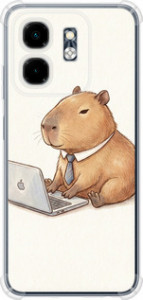 Чохол для Infinix Hot 50i Funny Capybara CEO Working (Різнокольоровий)