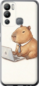 Чохол для Infinix Hot 12i Funny Capybara CEO Working (Різнокольоровий)