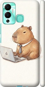 Чехол для Infinix Hot 12 Play Funny Capybara CEO Working (Разноцветный)