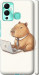 Чехол для Infinix Hot 12 Play Funny Capybara CEO Working (Разноцветный)