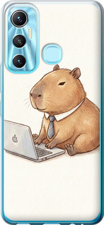 Чохол для Infinix Hot 11 Funny Capybara CEO Working (Різнокольоровий)