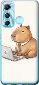 Чохол для Infinix Hot 11 Funny Capybara CEO Working (Різнокольоровий)