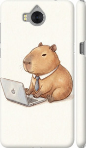 Чохол для Huawei Y5 2017 Funny Capybara CEO Working (Різнокольоровий)