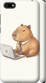 Чехол для Huawei Y5 2018 Funny Capybara CEO Working (Різнокольоровий)