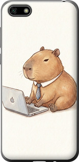 Чохол для Huawei Y5 2018 Funny Capybara CEO Working (Різнокольоровий)