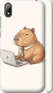 Чехол для Huawei Y5 2019 Funny Capybara CEO Working (Разноцветный)
