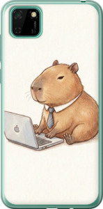 Чохол для Huawei Y5p Funny Capybara CEO Working (Різнокольоровий)