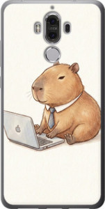 Чохол для Huawei Mate 9 Funny Capybara CEO Working (Різнокольоровий)