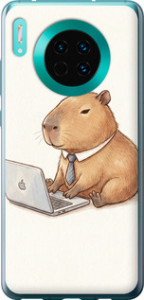 Чохол для Huawei Mate 30 Funny Capybara CEO Working (Різнокольоровий)