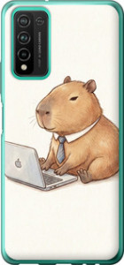 Чехол для Huawei Honor 10X Lite Funny Capybara CEO Working (Разноцветный)