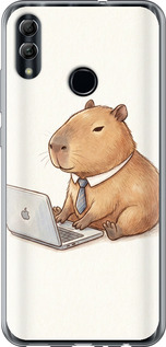 Чехол для Huawei Honor 10 Lite Funny Capybara CEO Working (Разноцветный)