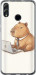 Чехол для Huawei Honor 10 Lite Funny Capybara CEO Working (Разноцветный)
