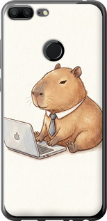 Чехол для Huawei Honor 9 Lite Funny Capybara CEO Working (Разноцветный)