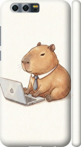 Чехол для Huawei Honor 9 Funny Capybara CEO Working (Разноцветный)