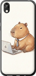 Чехол для Huawei Honor 8S Funny Capybara CEO Working (Разноцветный)