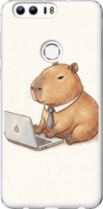 Чохол для Huawei Honor 8 Funny Capybara CEO Working (Різнокольоровий)