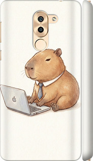 Чехол для Huawei Honor 6X Funny Capybara CEO Working (Разноцветный)