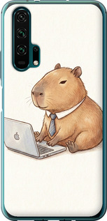 Чехол для Huawei Honor 20 Pro Funny Capybara CEO Working (Разноцветный)
