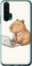 Чехол для Huawei Honor 20 Pro Funny Capybara CEO Working (Разноцветный)