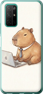 Чехол для Huawei Honor 30S Funny Capybara CEO Working (Разноцветный)