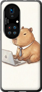 Чехол для Huawei P50 Funny Capybara CEO Working (Разноцветный)