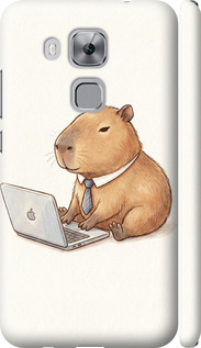 Чехол для Huawei Nova Plus Funny Capybara CEO Working (Разноцветный)