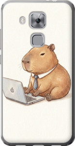 Чехол для Huawei Nova Plus Funny Capybara CEO Working (Разноцветный)