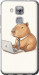 Чехол для Huawei Nova Plus Funny Capybara CEO Working (Разноцветный)