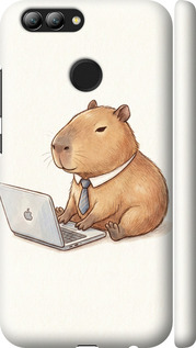Чехол для Huawei Nova 2 Funny Capybara CEO Working (Разноцветный)