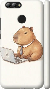 Чехол для Huawei Nova 2 Funny Capybara CEO Working (Разноцветный)