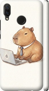 Чехол для Huawei Nova 3 Funny Capybara CEO Working (Разноцветный)