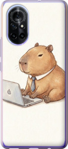 Чохол для Huawei Nova 8 Funny Capybara CEO Working (Різнокольоровий)