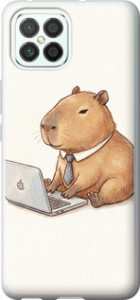 Чохол для Huawei Nova 8 SE Funny Capybara CEO Working (Різнокольоровий)
