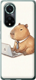 Чехол для Huawei Nova 9 Pro Funny Capybara CEO Working (Разноцветный)