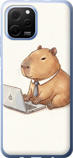 Чехол для Huawei Nova Y61 Funny Capybara CEO Working (Разноцветный)