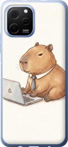 Чехол для Huawei Nova Y61 Funny Capybara CEO Working (Разноцветный)
