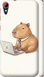 Чехол для HTC Desire 830 Funny Capybara CEO Working (Разноцветный)