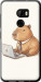 Чехол для HTC One X10 Funny Capybara CEO Working (Разноцветный)
