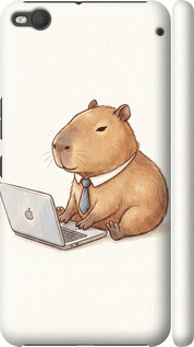 Чехол для HTC One X9 Funny Capybara CEO Working (Разноцветный)