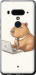Чехол для HTC U12 Plus Funny Capybara CEO Working (Разноцветный)
