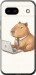 Чехол для Google Pixel 8A Funny Capybara CEO Working (Разноцветный)