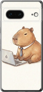Чохол для Google Pixel 7 Funny Capybara CEO Working (Різнокольоровий)