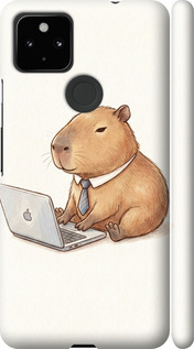 Чохол для Google Pixel 5A Funny Capybara CEO Working (Різнокольоровий)