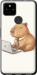 Чохол для Google Pixel 5A Funny Capybara CEO Working (Різнокольоровий)